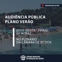 Audiência Pública Plano Verão